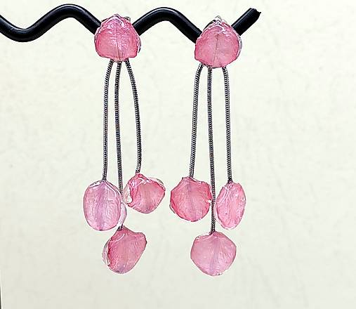 Náušnice - Stračia nôžka v rose - N5015 - 18156253_