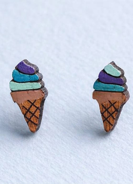 Náušnice - Dřevěnky - Točená.... - 18156257_