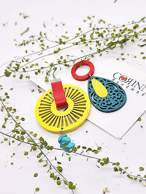 Asymetrické náušnice "FREYA"