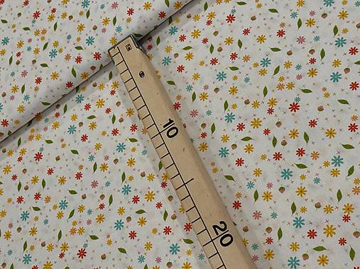 100% BAVLNA /VEĽKÁ NOC/ FAREBNÉ KVETINKY