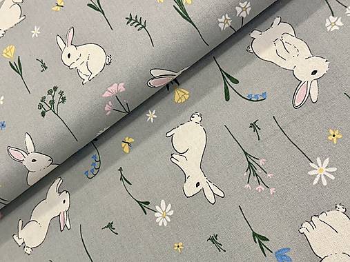 BAVLNA DEKOR /VEĽKA NOC/ZAJAČIKY NA LÚKE