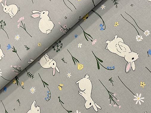 BAVLNA DEKOR /VEĽKA NOC/ZAJAČIKY NA LÚKE