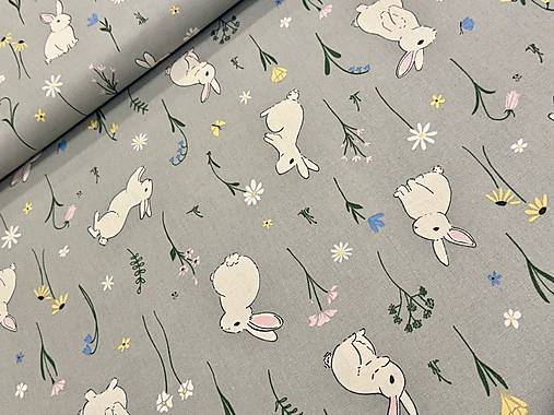 BAVLNA DEKOR /VEĽKA NOC/ZAJAČIKY NA LÚKE