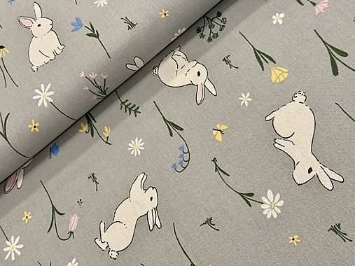 BAVLNA DEKOR /VEĽKA NOC/ZAJAČIKY NA LÚKE