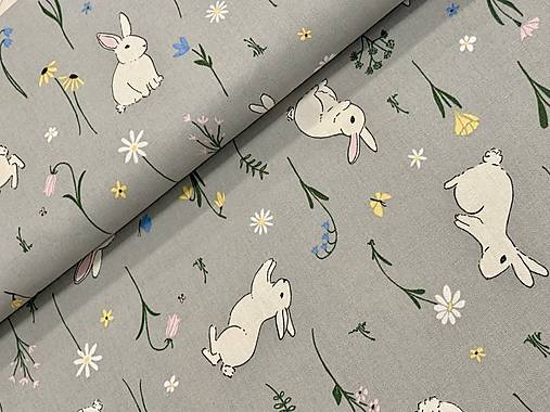 BAVLNA DEKOR /VEĽKA NOC/ZAJAČIKY NA LÚKE