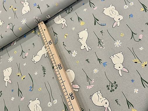 BAVLNA DEKOR /VEĽKA NOC/ZAJAČIKY NA LÚKE