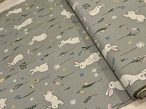 BAVLNA DEKOR /VEĽKA NOC/ZAJAČIKY NA LÚKE