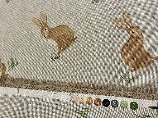 BAVLNA DEKOR / ZAJACE NA REŽNOM PLÁTNE