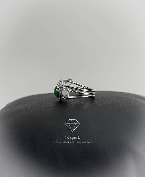 Strieborný 925/1000 prsteň s avanturínom a opálom