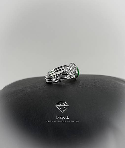 Strieborný 925/1000 prsteň s avanturínom a opálom