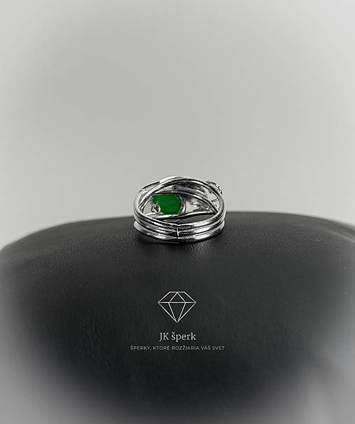 Strieborný 925/1000 prsteň s avanturínom a opálom