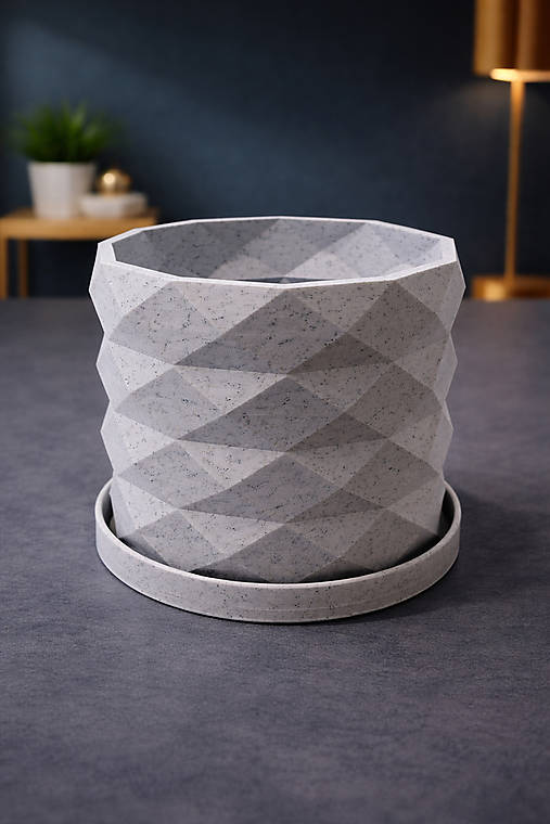 Moderný 3D kvetináč GEOLEAF