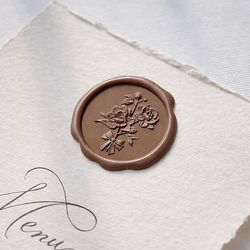 Papiernictvo - Hotové samolepiace pečate - Kytica - 18158103_