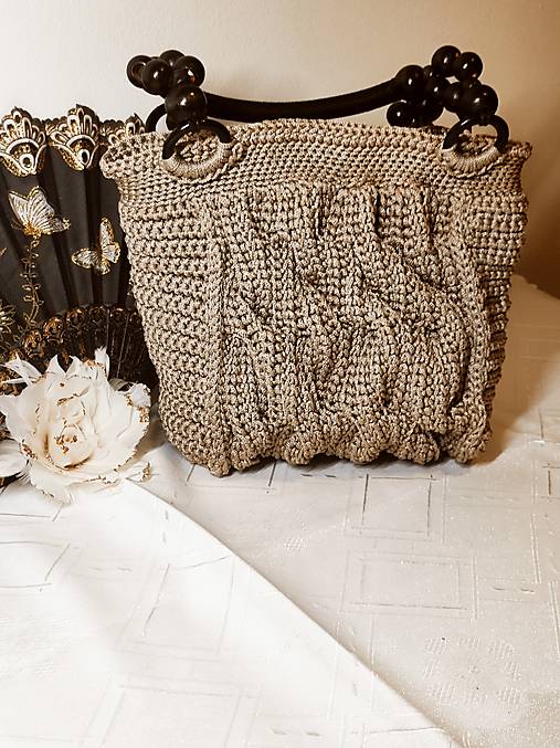 Kabelky - Háčkovaná kabelka do ruky - 18158898_