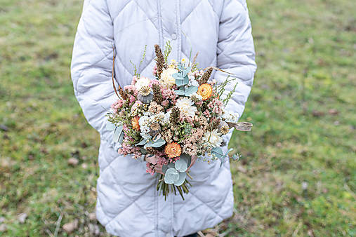 Dekorácie - Prírodná kytica - 18158200_