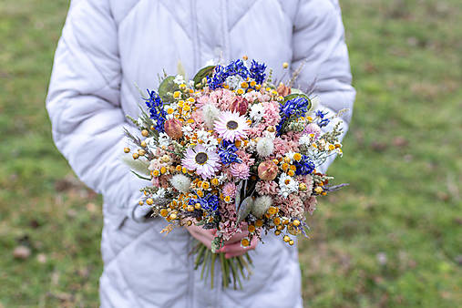 Dekorácie - Prírodná kytica - 18158204_