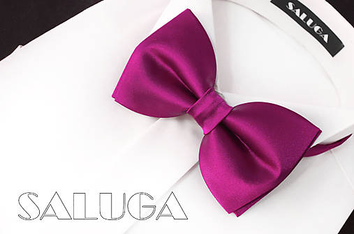 Pánske doplnky - Tmavo cyklamenový motýlik pánsky alebo detský - 18158063_