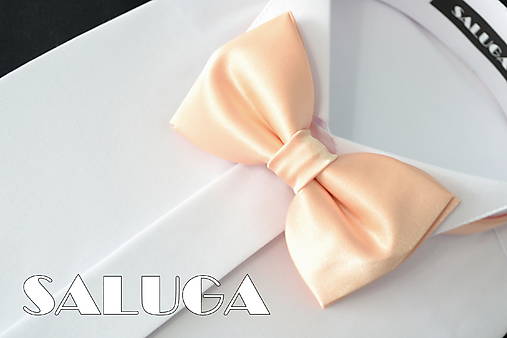 Pánske doplnky - Pánsky lososový motýlik - broskyňový - 18158072_