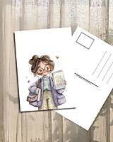 Papiernictvo - Pohľadnica "I love Books" - 18158842_