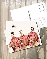 Papiernictvo - Pohľadnica "pivonky pre Teba" - 18158870_