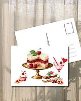 Papiernictvo - Pohľadnica " čerešňové dobroty z lásky" - 18158877_