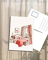 Papiernictvo - Pohľadnica "čerešňový apartmán" - 18158883_