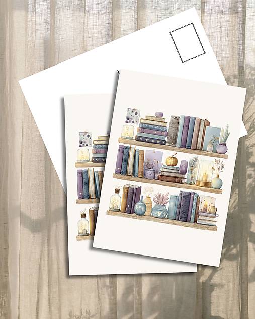 Papiernictvo - Pohľadnica "knižnica pokladov" - 18158838_