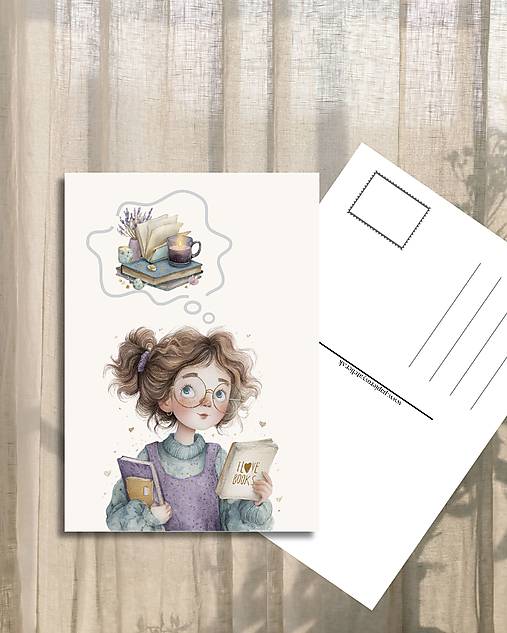 Papiernictvo - Pohľadnica "myslím len na to jedno" - 18158845_