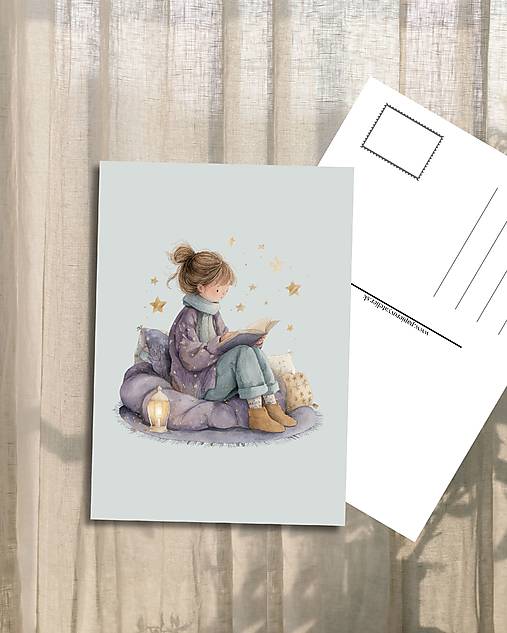 Papiernictvo - Pohľadnica "Rozprávkový svet v knihách ukrytý" - 18158866_