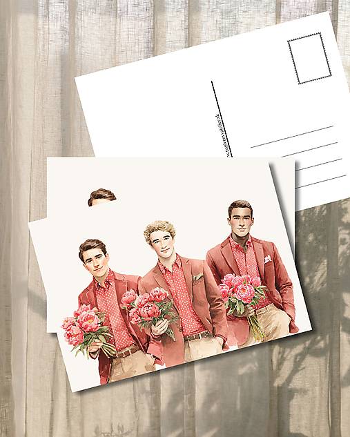 Papiernictvo - Pohľadnica "pivonky pre Teba" - 18158870_