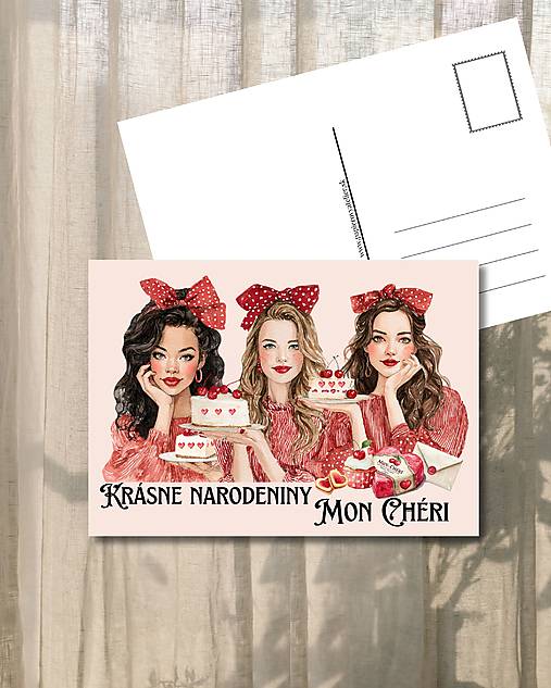 Papiernictvo - Pohľadnica "krásne narodeniny Moja drahá" - 18158874_