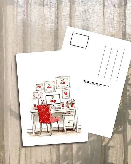 Papiernictvo - Pohľadnica "môj pracovný kútik" - 18158876_