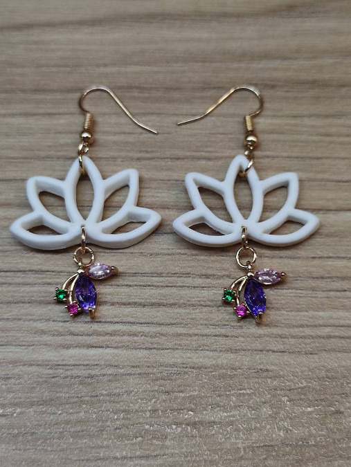 Náušnice – Lotosový kvet