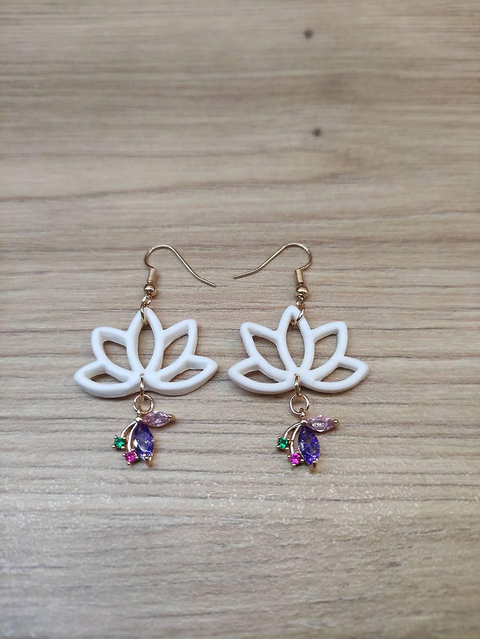 Náušnice – Lotosový kvet