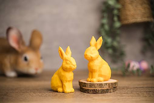 Dekorácie - Zajačik Sunny (Žltá) - 18158211_