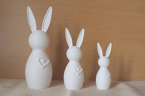 Dekorácie - 3D tlačená veľkonočná dekorácia – Sada stojacich zajacov (PLA) - 18158309_