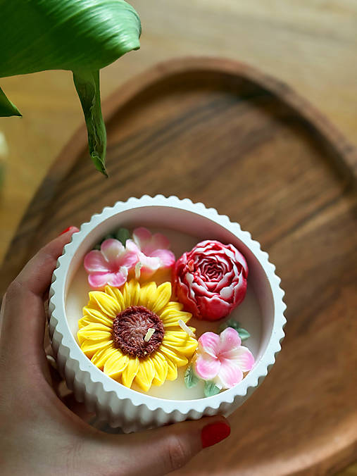 Sviečky - Sviečka - rôzne kvety - 18157310_