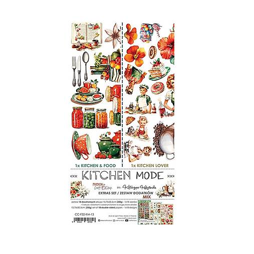 Papier - Scrapbook papier dodatkový Kitchen Mode Mix - 18161481_