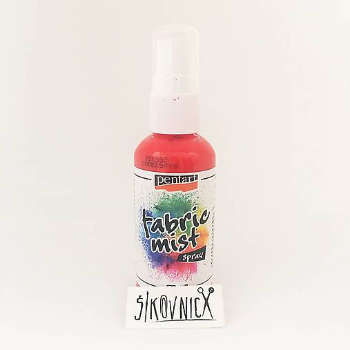 - 60% Farba na textil v spreji, 50 ml, Fabric mist spray, pôvod. cena 3,90€ (červená)