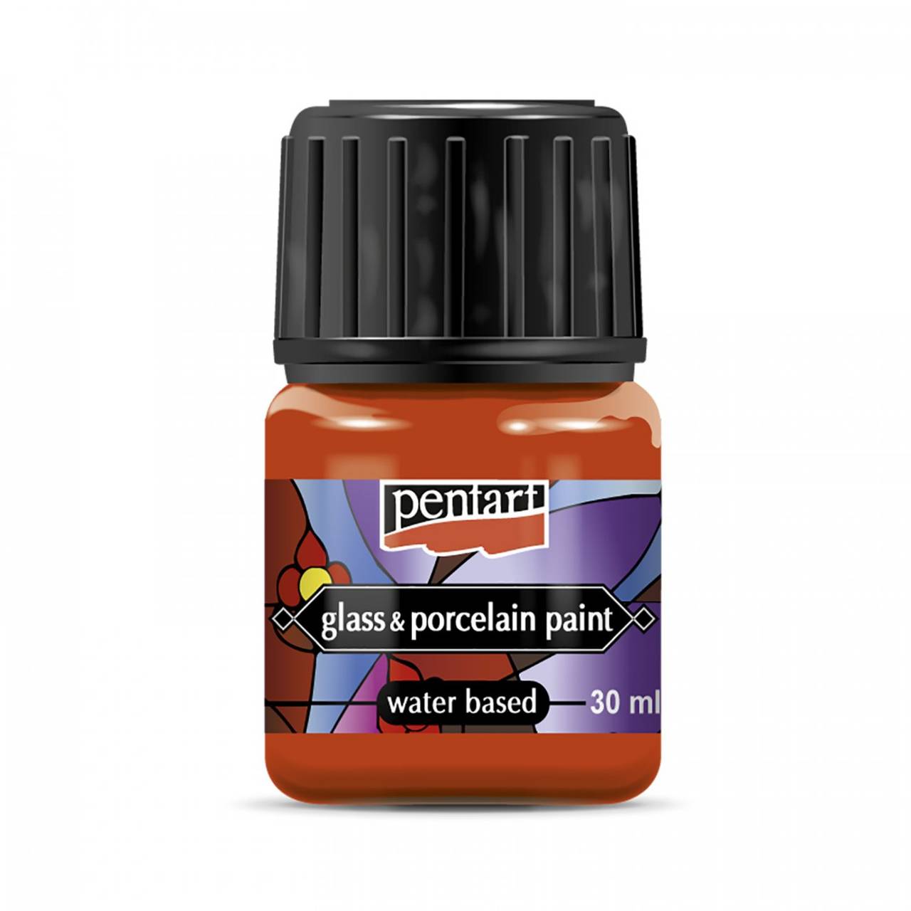 - 50% farba na porcelán a sklo, 30 ml, pôvod. cena 4€ (oranžová)