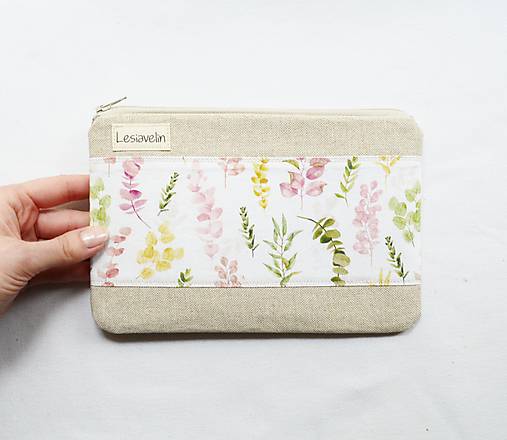 Taštičky - Taštička - Ružové rastlinky - 18160579_