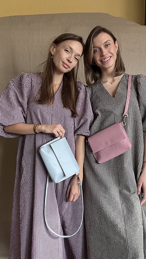 Kabelky - kožená ľadvinka_svetlomodrá - 18159987_