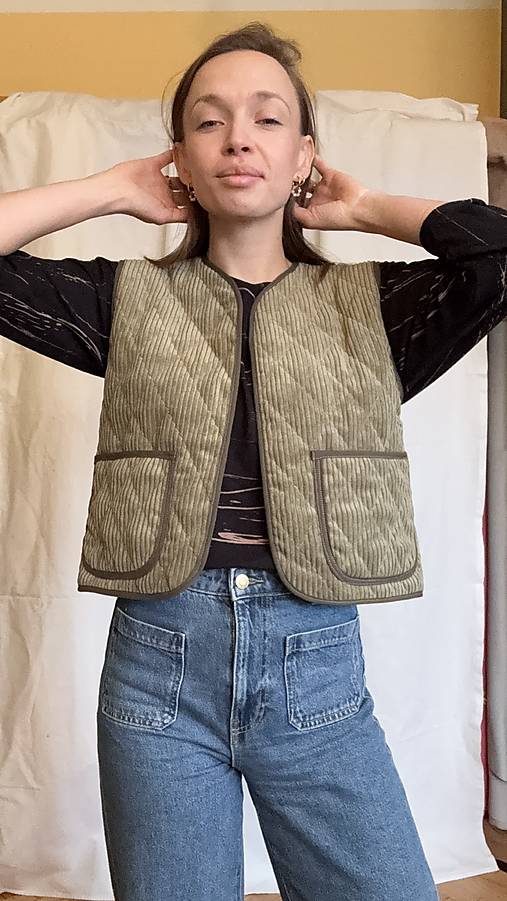 Vesty - Prešívaná vesta  - 18160028_