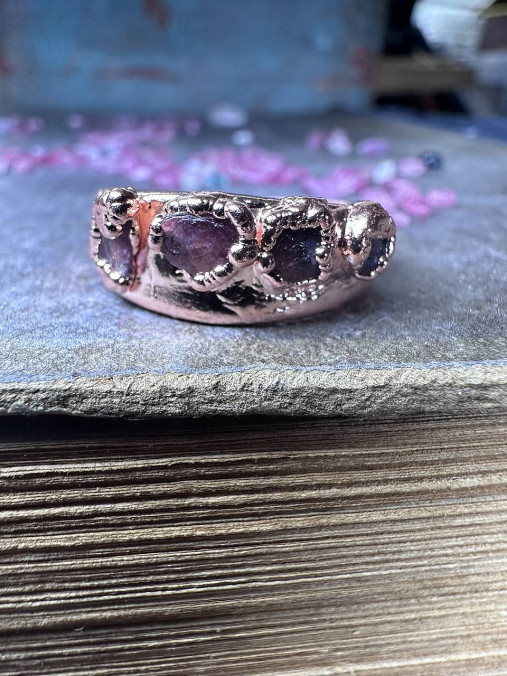 Medený prsteň s turmalínom I.