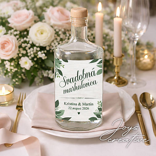 Samolepiace svadobné etikety Rastlinky B27