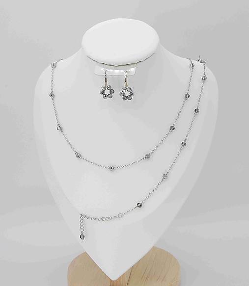 Sady šperkov - Sada - Steel Crystal - 18160369_