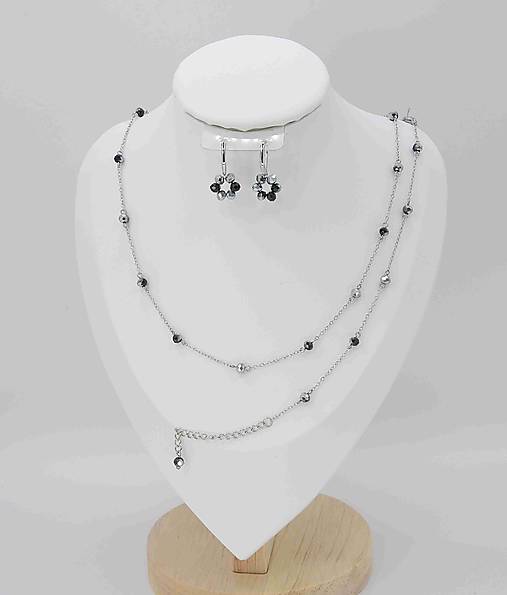 Sady šperkov - Sada - Steel Black - 18160376_