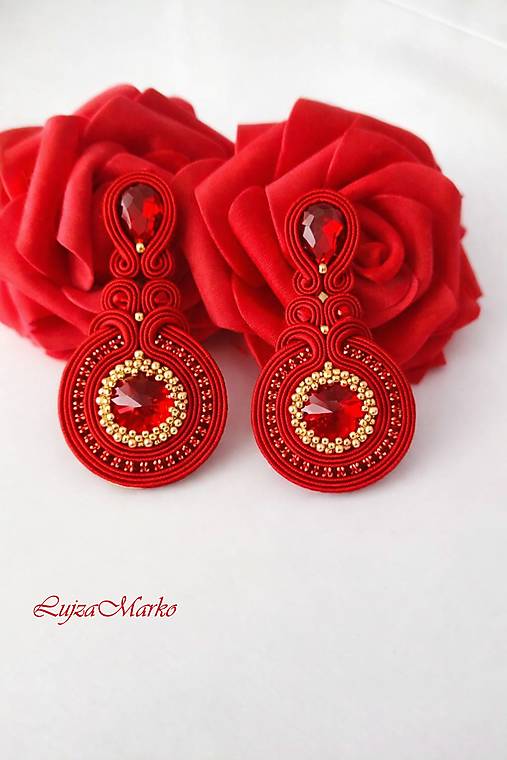 Náušnice - Jelena soutache náušnice - 18161140_