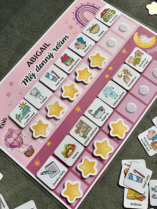 Hračky - Personalizovaný denný režim pre deti - dievčenský motív - 18161177_