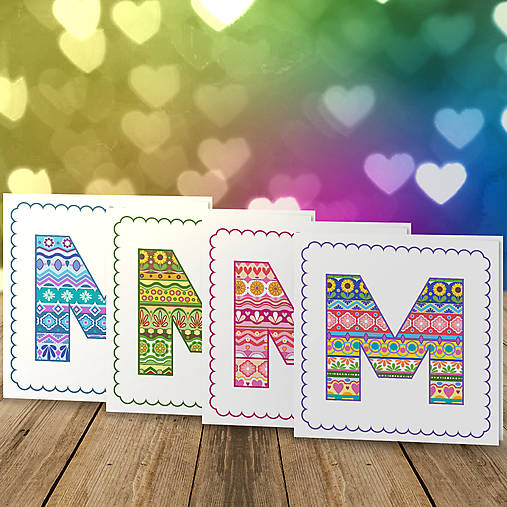 Papiernictvo - Pohľadnica s písmenom - horizontal ornament - 18160322_